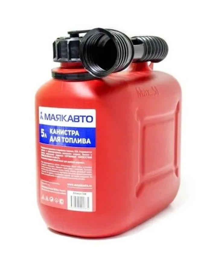 Канистра пластиковая  M5   5л (красная) с заливным устройством