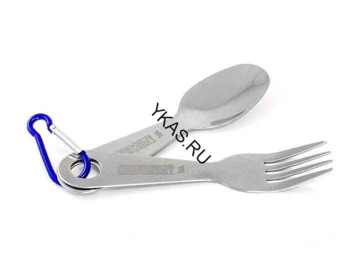 Набор столовых приборов "СЛЕДОПЫТ", на карабине (ложка, вилка)