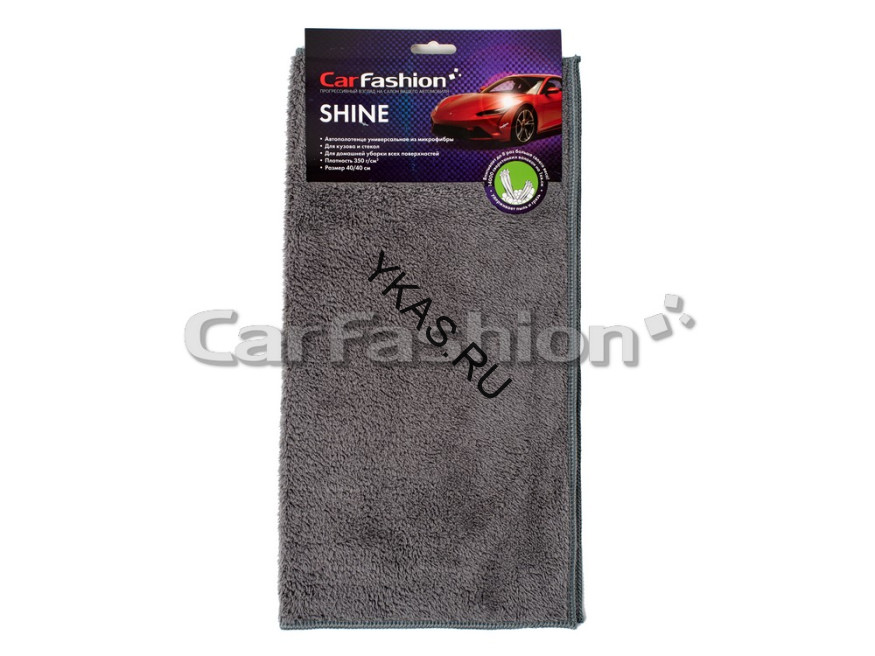 Полотенце для сушки поверхности  CF "SHINE", (40х40см) серый, плотность 350г/м2