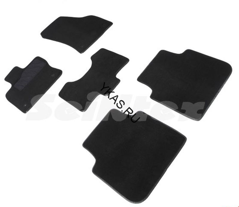 Коврики текстильн. Skoda Kodiaq 5 мест с 2017г-  /компл.5шт./осн.резин./ LUX