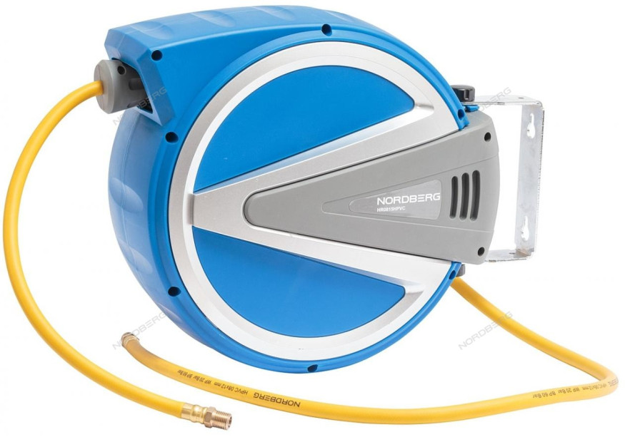 Пневматический шланг на самоскручивающейся катушке NORDBERG HR0815HPVC (15 м) 