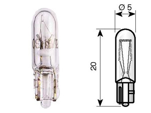 Лампа МАЯК 12V     А 12-1,2  W1,2W   W2х4,6d (100)