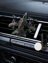 Украшение на дефлектор  самолет с освежителем,  хаки