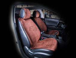 Накидки Фронт  «CITY»  Кофе/Кофе  (велюр премиум класса/экокожа)