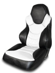 Авточехол "PILOT 2108-99" RECARO Экокожа Черный-Белый