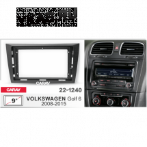 Переходная рамка CarAv 22-1240 9' VW Golf 6 2008-2015  предзаказ