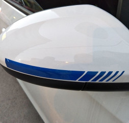 Наклейки на зеркала полоса 20х2см  Белый