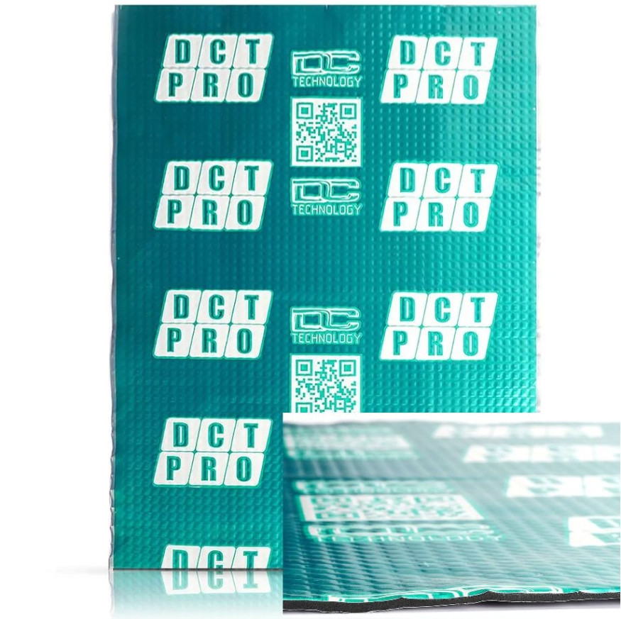 Виброизоляция PRO MINT 2 66x50см толщина 2мм (КМП экв. у.е 0.37) толщина фольги 120мкм. Премиум