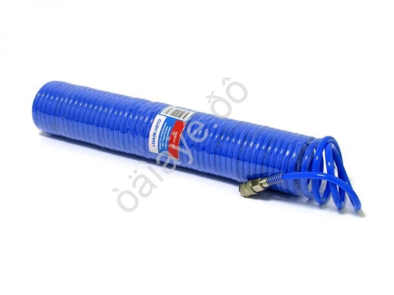 Шланг PU спиральный  15м*10мм*6,5мм с быстросъёмом 1/4"  "М5"