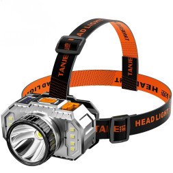 Фонарик  диодный  налобный  Carlife 9 SMD  5w. акб 1200Mah ,белый