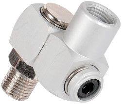 Переходник резьбовой шарнирный M1/4" - F1/4" / 360 градусов
