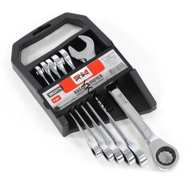 RedMark  Набор ключей комбинированных трещоточных 6 шт холдер (8,10,12,13,14,17)