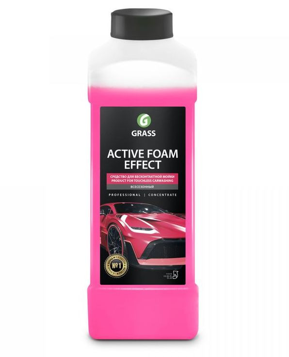 GRASS  Шампунь для Б/К мойки Active Foam Effect 1кг  снежные хлопья,  (90-170 г/л)