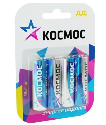 Батарейки Космос   AA   (Пальчиковые) LR06 цена за 4шт.