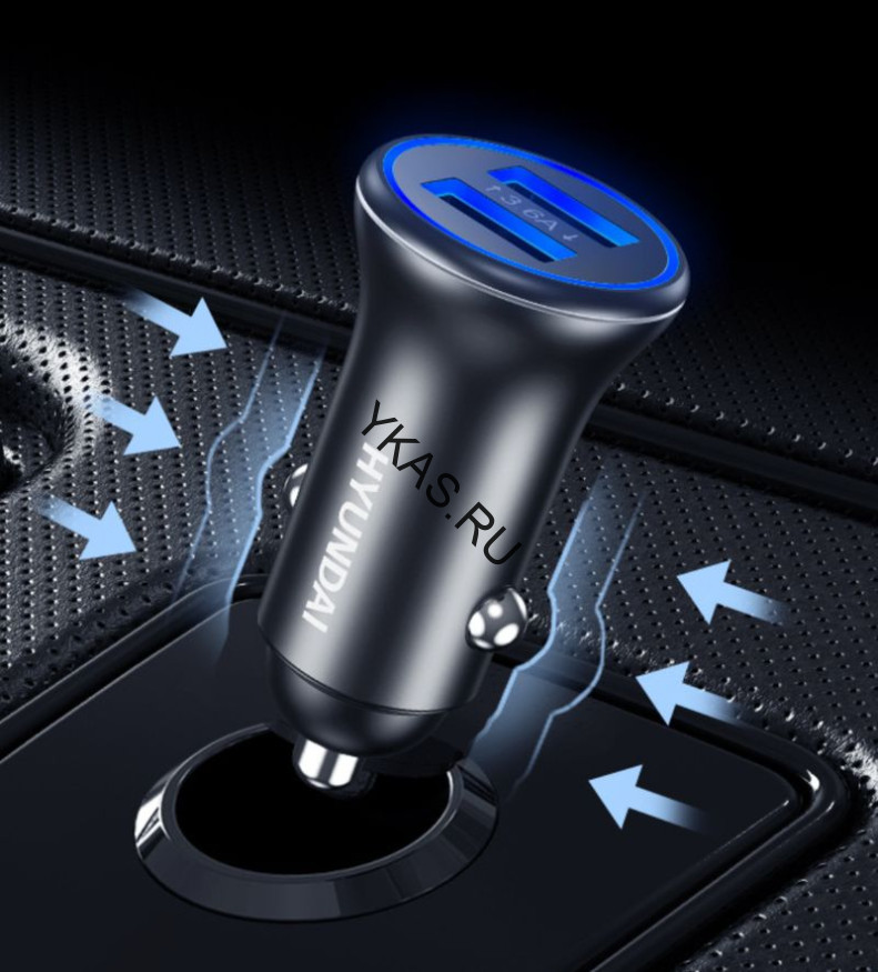 АЗУ  Hyundai  2USB (12/24V - 5V 3,6A)