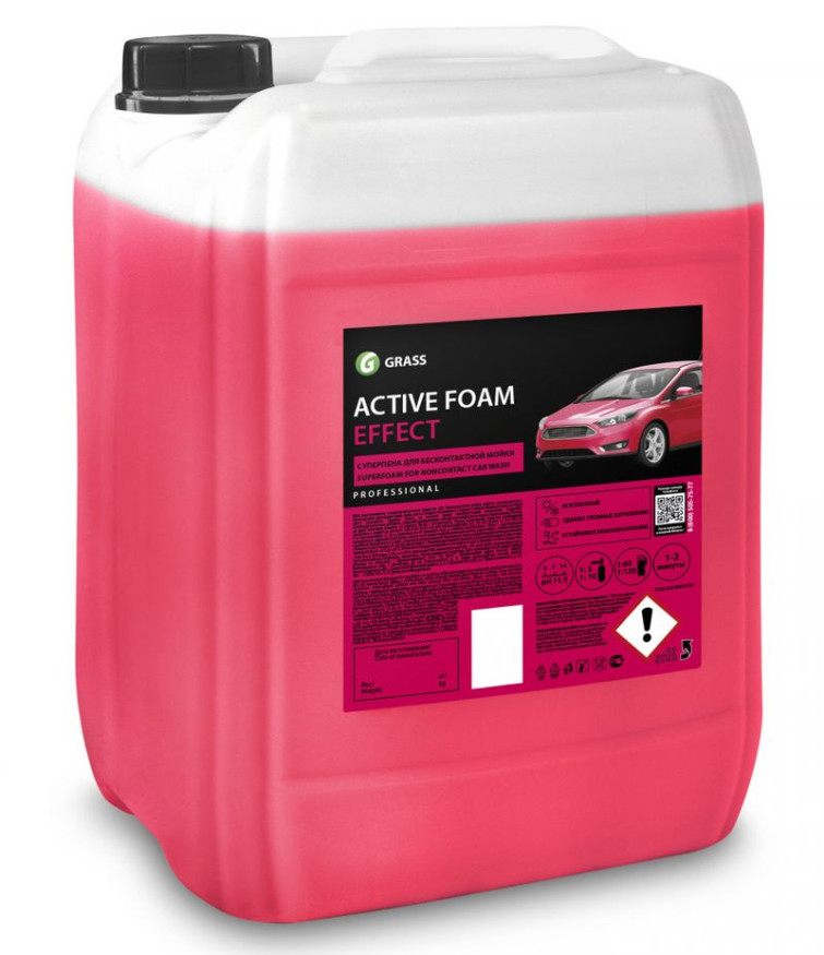 GRASS  Шампунь для Б/К мойки Active Foam Effect 23кг  снежные хлопья,  (90-170 г/л)