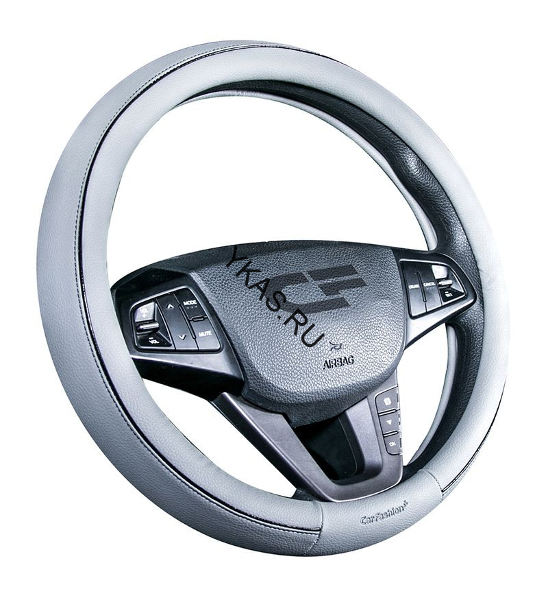 Оплетка на руль   CF  TILTAN - М, Серый/Чёрный