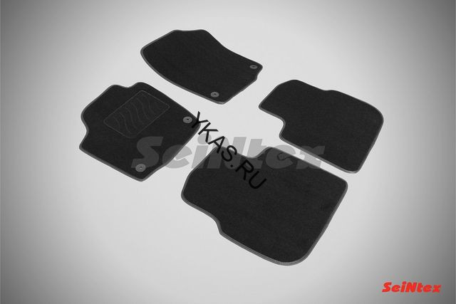 Коврики текстильн. Skoda Rapid  2014г-  /компл.4шт./осн.резин./ LUX