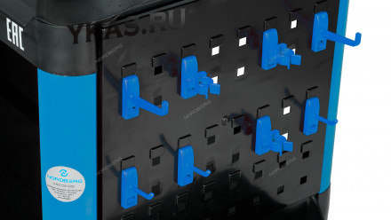 Тележка инструментальная с пластиковыми полками (состоит из 2 коробок) синяя _71950