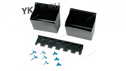 Тележка инструментальная с пластиковыми полками (состоит из 2 коробок) синяя _71950