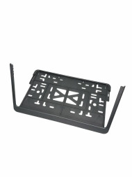 Рамка номера пластик Чёрная с защелкой КВАДРАТНАЯ для автомобиля нового образца ГОСТ (296х192мм)