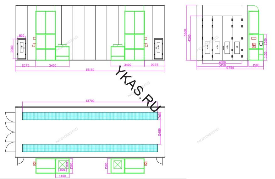 Окрасочно сушильная камера NORDBERG INDUSTRIAL