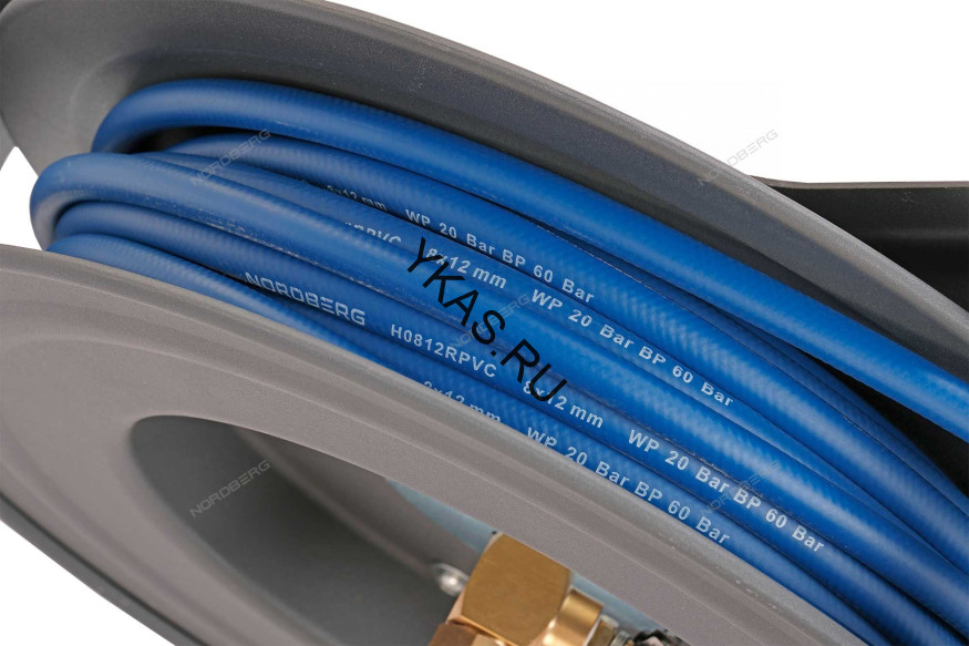 Гибридный воздушный шланг NORDBERG HR0820RPVC на стальной катушке (8х12 мм, 20 м)