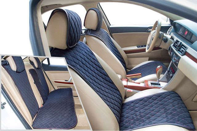 Комплект Накидок  «BULLET PLUS»  Чёрный/Красный  (велюр класса люкс)