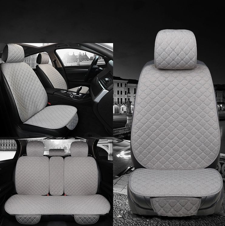 Комплект Накидок  Carlife  "Classic"  Серый/Серый/Серый  (велюр)