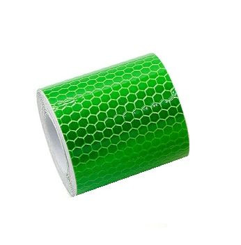 Отражатель лента на липкой основе 300см x 5см  самоклей. Зеленый