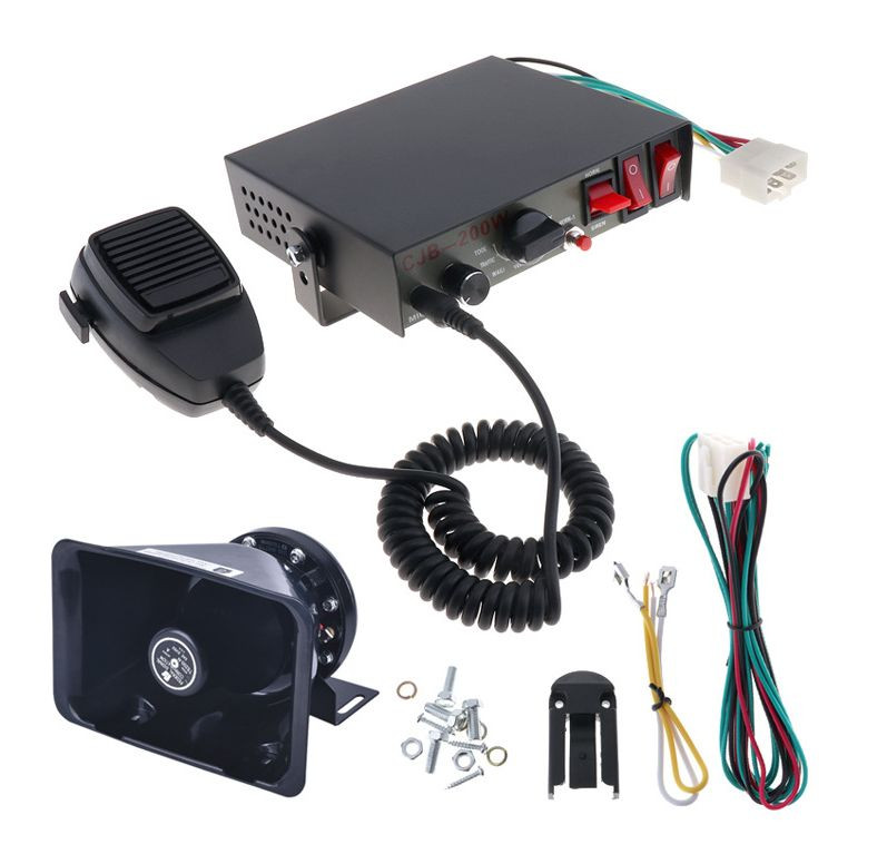 Сирена громкоговоритель 200 W 9 тонов (12-24V)  с микрофоном