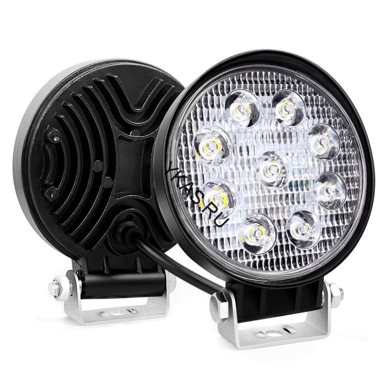 Фара Off Road   SOLAR  ближний свет   9SMD, 27W, 6000K  (113*113*20мм)  12-24V