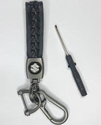 Брелок кожа LUX  SUZUKI  Черный