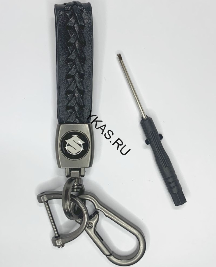 Брелок кожа LUX  SUZUKI  Черный