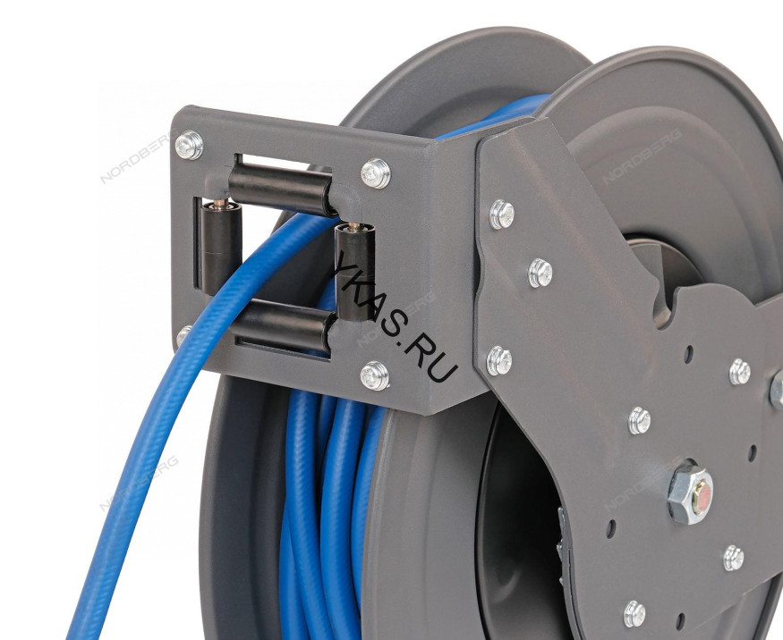 Гибридный воздушный шланг NORDBERG HR1020RPVC на стальной катушке (10х15 мм, 20 м)