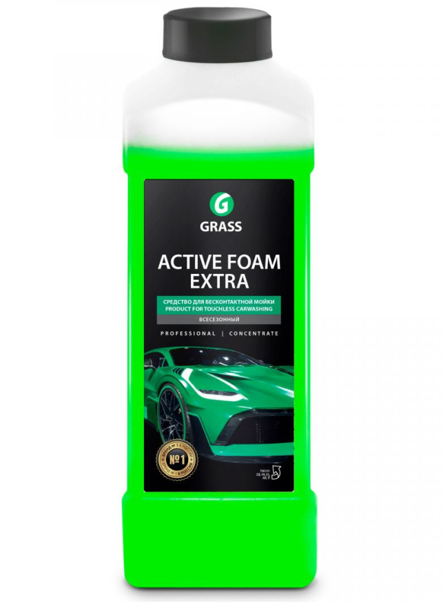 GRASS  Шампунь для Б/К мойки Active Foam Extra 1кг  универсальное,  (125-200 г/л)