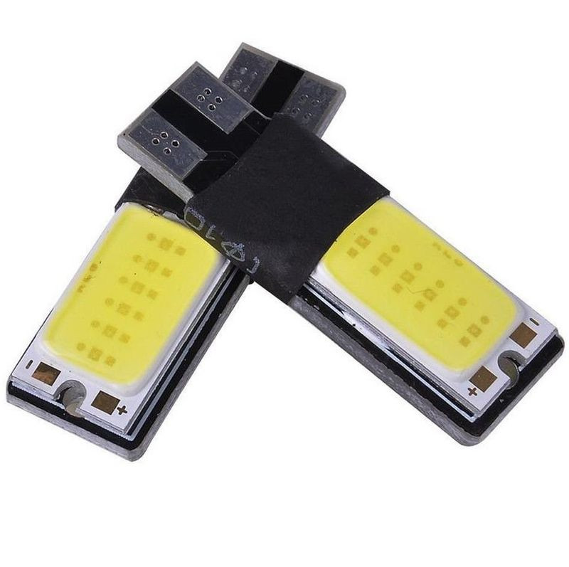 SOLAR  Свет-од  12V  T10 2 COB W5W  W2.1x9.5d  синий