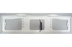 Рамка номера пластик с верхней подсветкой  БЕЛАЯ