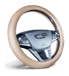 Оплетка на руль   CF  ATOM - М, Бежевый (экокожа/перфорация)