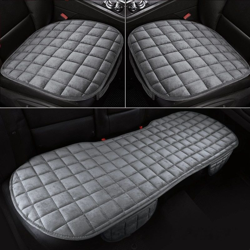 Комплект Накидок  Carlife  «Velours»  Серый/Серый/Серый  (велюр)