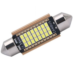 SOLAR Свет-од 12V T11x41 15 SMD C5W SV8.5 белый (с обманкой)