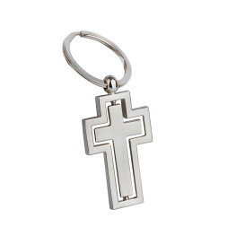Брелок "Крест" Хром