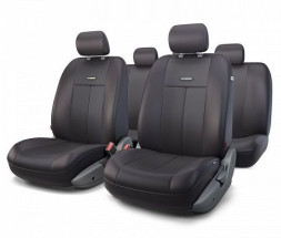 Набор чехлов Аutoprofi "TT" полный к-т  "чёрн./черный" полиэстер 9 предм.