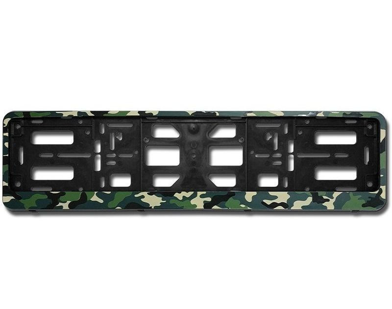 Рамка номера пластик  AVS RN-18  камуфляж "Тайга" (двухсоставная)