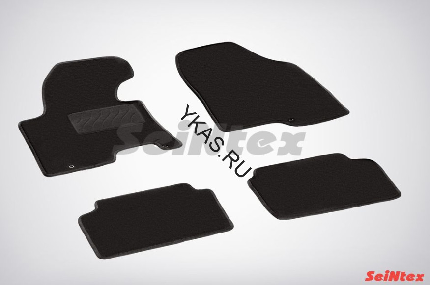 Коврики текстильн. KIA Ceed II 2012-2018г. /компл.4шт./осн.резин./ LUX