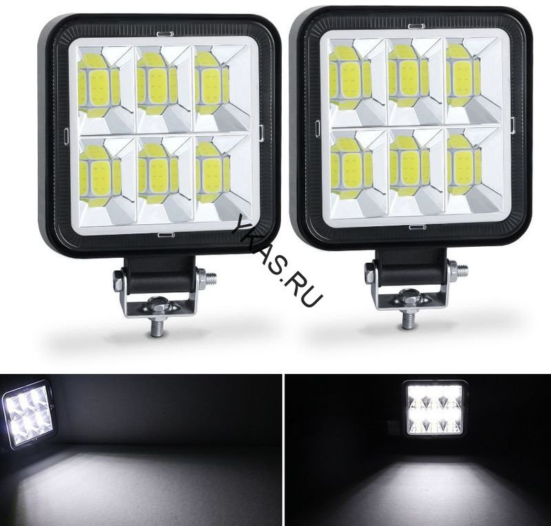 Фара Off Road   SOLAR  ближний свет   COB,   (85х85мм, 20мм толщина )  12V