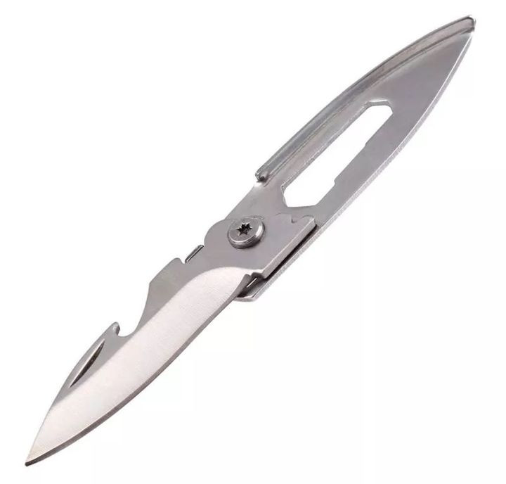 Брелок  "Нож" раскладной (блистер) Серебро