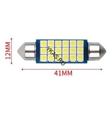 SOLAR  Свет-од  12V  T11x41  18 SMD 1210 C5W  SV8.5 белый
