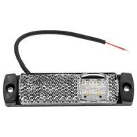 Отражатель прямоугольный  12/24В LED Белый (110мм между болтами) 125 x 32 мм (1шт)