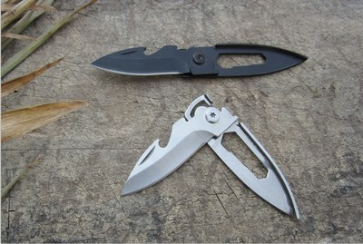 Брелок  "Нож" раскладной (блистер) Черный